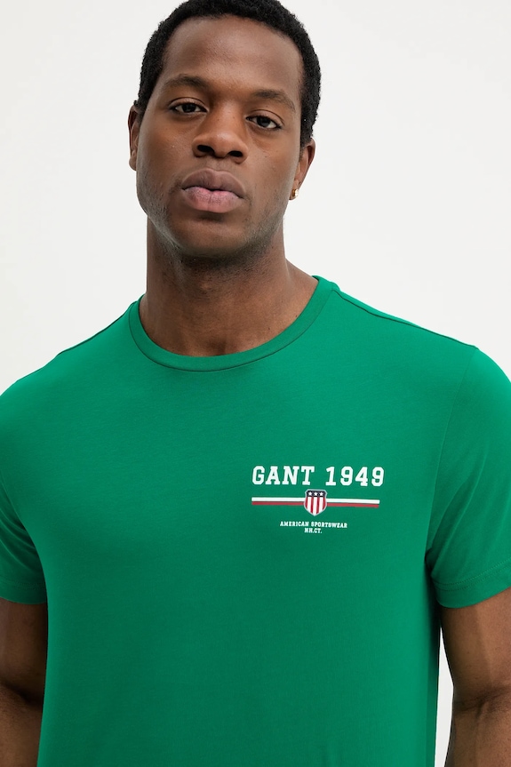 Gant pamut póló zöld 2067044