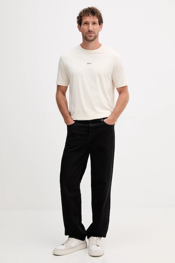 Gant t-shirt bawełniany 2003343 beżowy AW25