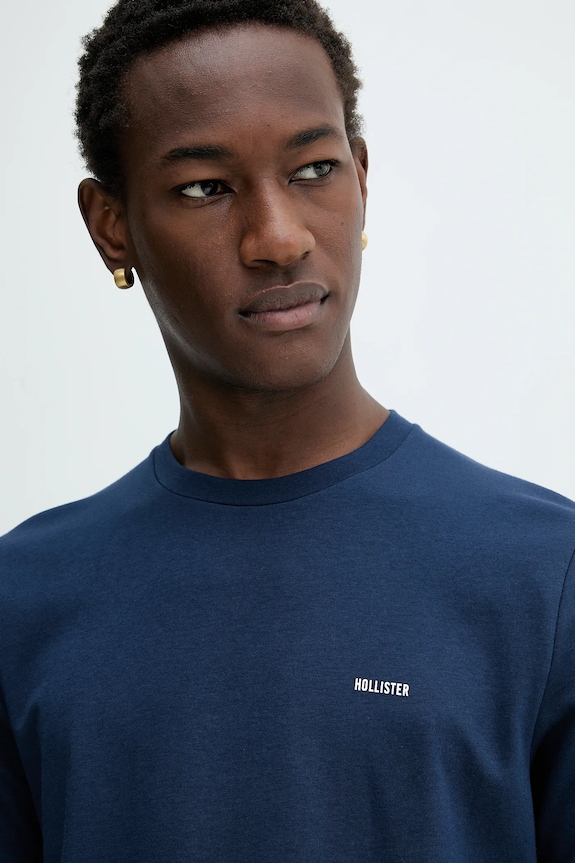 Oblečenie Tričko Hollister Co. KI323.5499.200 tmavomodrá