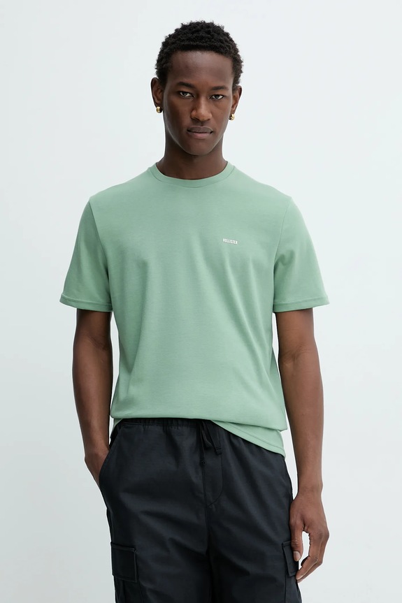 Hollister Co. tricou uni verde KI323.5499.300