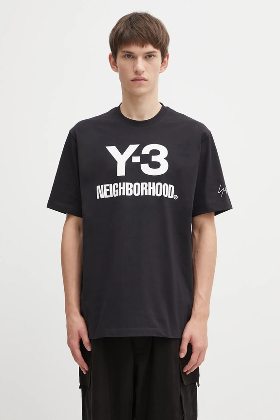 Y-3 cotton t-shirt x Neighborhood Logo relaxed black JW6999