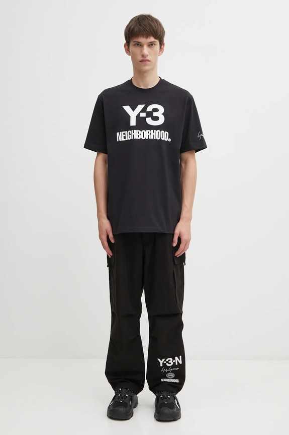 Y-3 cotton t-shirt x Neighborhood Logo JW6999 black