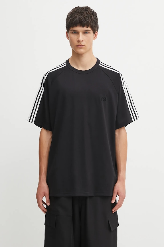 Y-3 wool t-shirt 3-Stripes regular black JW7352