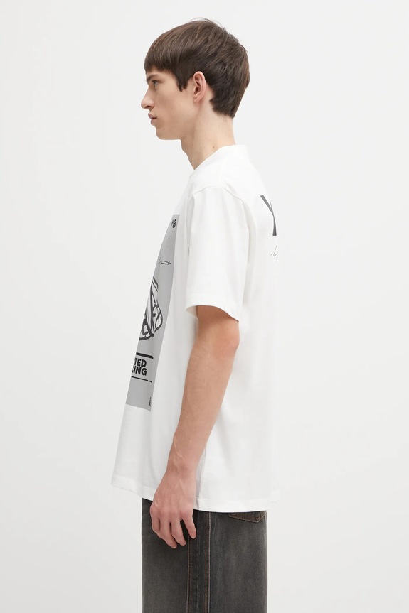 Хлопковая футболка Y-3 x Neighborhood Graphic JX7437 белый AW25