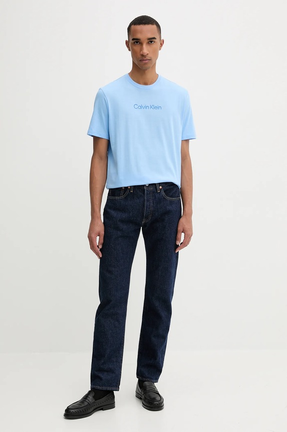 Bavlnené tričko Calvin Klein LV04LD230G modrá SS26