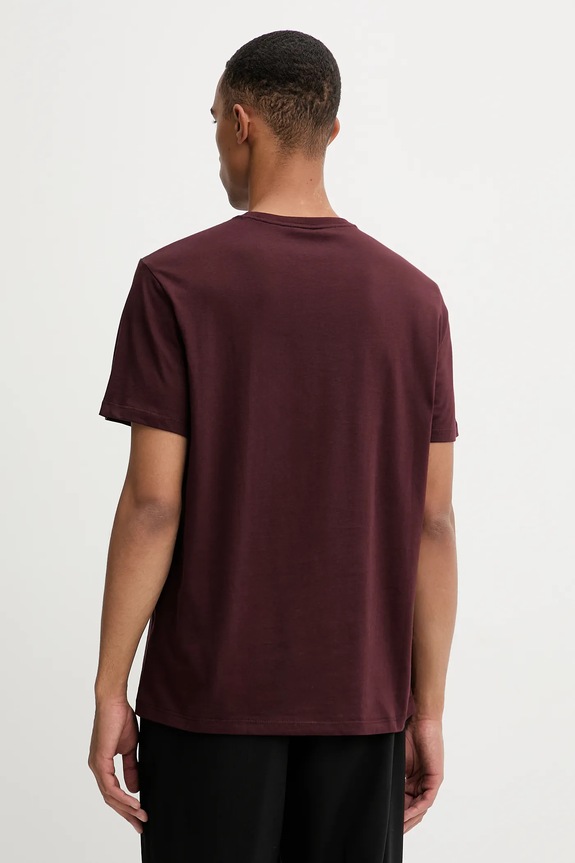 Oblečenie Bavlnené tričko Calvin Klein LV04LD230G burgundské