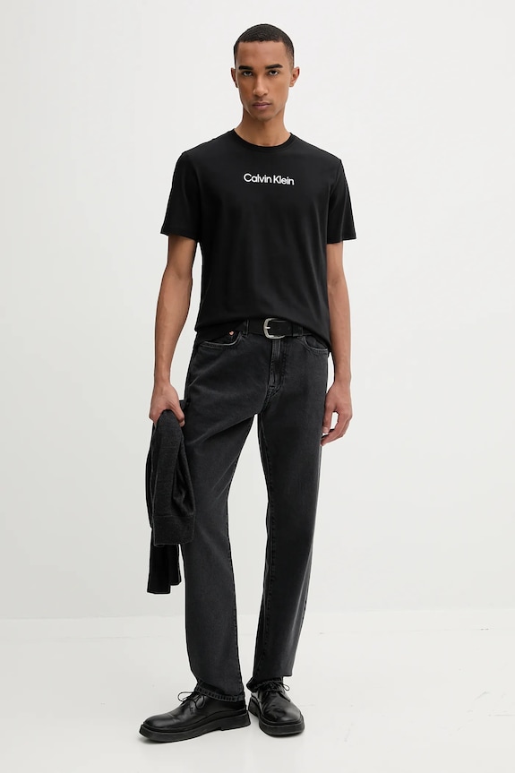 Bavlnené tričko Calvin Klein LV04LD230G čierna SS26