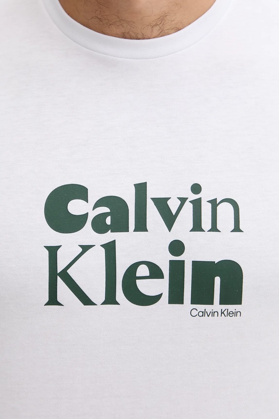 Bavlněné tričko Calvin Klein bílá LV04RD820G