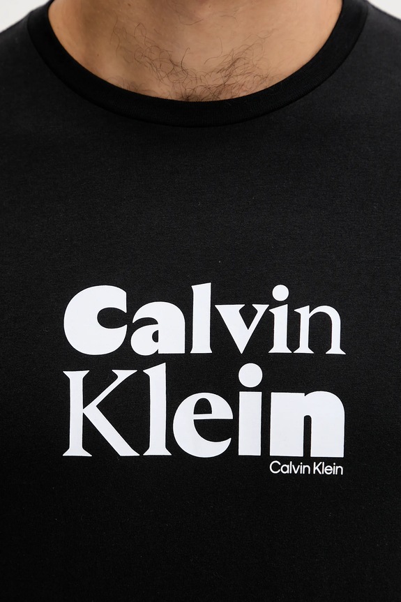 Bavlněné tričko Calvin Klein černá LV04RD820G