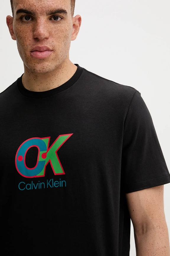Calvin Klein tricou din bumbac negru LV04RD821G