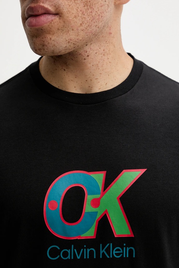 Calvin Klein tricou din bumbac LV04RD821G negru