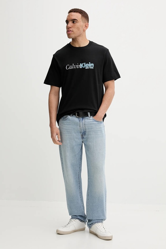 Calvin Klein tricou din bumbac LV04RD822G negru AW25