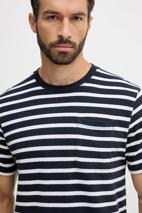 Pepe Jeans pamut póló sötétkék PM5010085