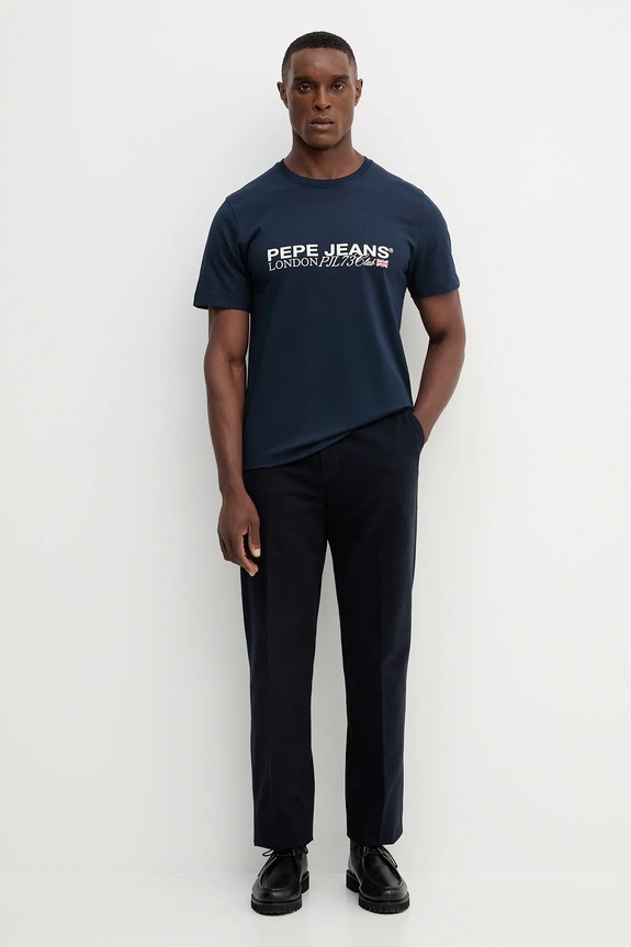 Pepe Jeans pamut póló PM5010104 sötétkék AW25