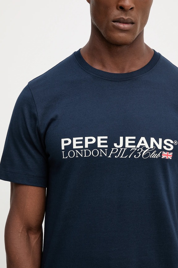 Pepe Jeans pamut póló PM5010104 sötétkék