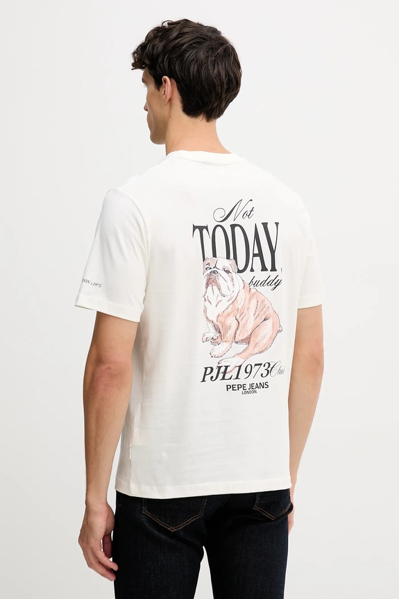 Pamučna majica Pepe Jeans Planet friendly bež PM5010090