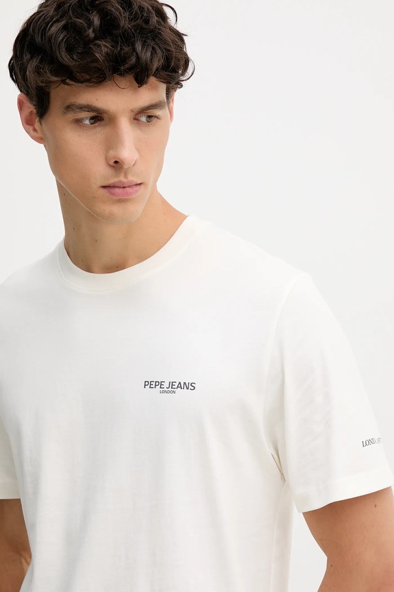 Pamučna majica Pepe Jeans bež PM5010090
