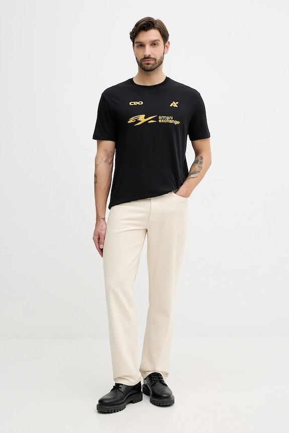 Хлопковая футболка Armani Exchange XM001404.AF16432 чёрный AW25