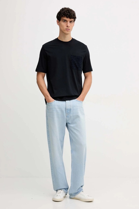 Armani Exchange tricou din bumbac XM001459.AF10362 bleumarin AW25