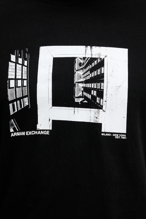 Armani Exchange t-shirt bawełniany XM001461.AF10358 czarny
