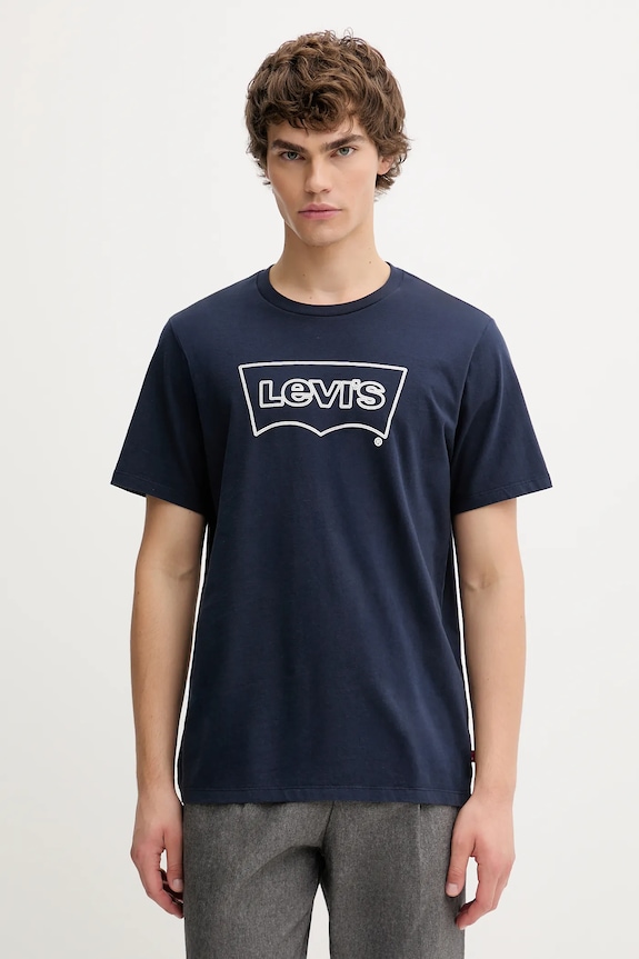 Bavlnené tričko Levi's regular modrá 22491.1793