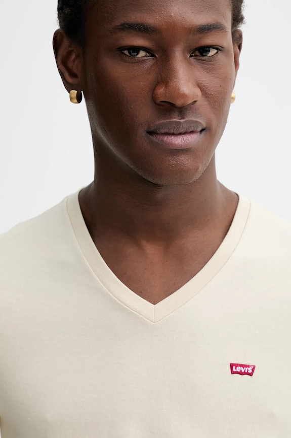 Levi's pamut póló bézs 85641.0044