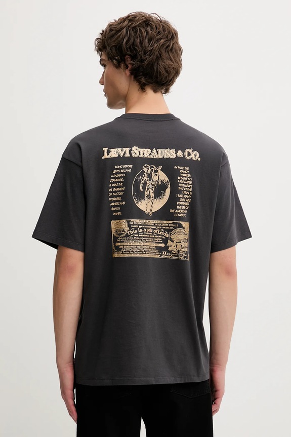 Bavlnené tričko Levi's regular sivá 87373.0362