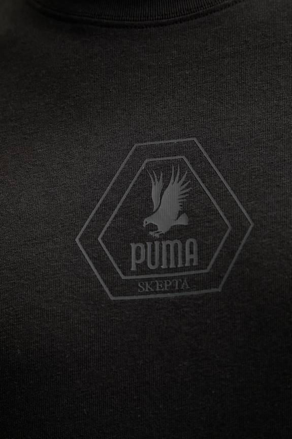 Bavlnené tričko Puma PUMA x SKEPTA 633771 čierna