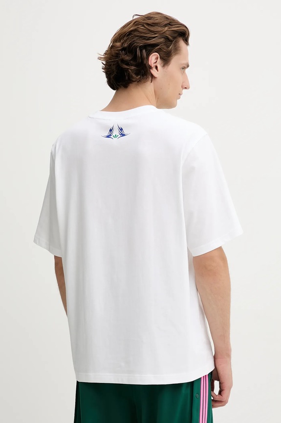 Odzież adidas Originals t-shirt bawełniany Distressed Oversized Te JW0207 biały