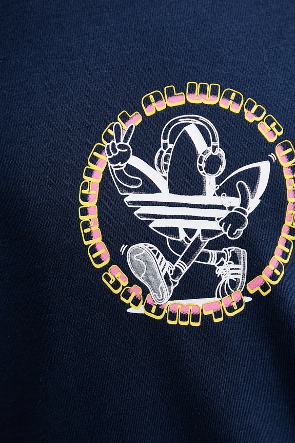 Bavlněné tričko adidas Originals Trefoil Series Loose Tee JW3016 námořnická modř