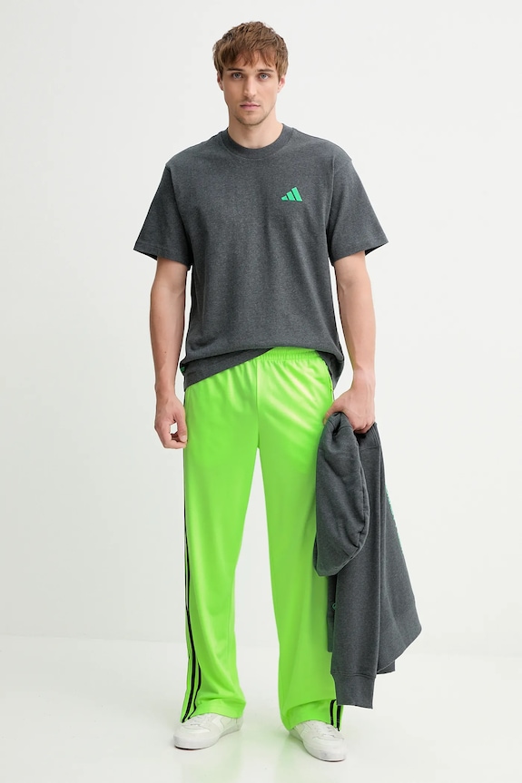 Βαμβακερό μπλουζάκι adidas x Mercedes JX8775 γκρί AW25
