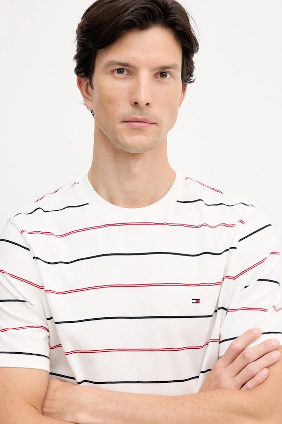 Tommy Hilfiger tricou bărbătesc din bumbac alb MW0MW40923