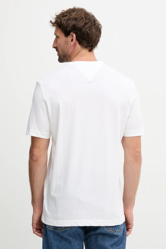 Ρούχα Βαμβακερό μπλουζάκι Tommy Hilfiger MW0MW41338 λευκό