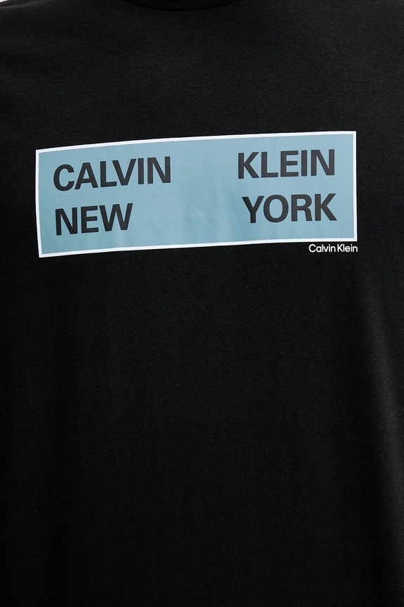 Βαμβακερό μπλουζάκι Calvin Klein Jeans LV04RD816G μαύρο