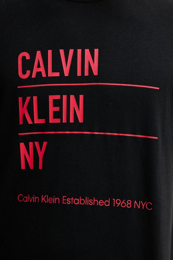 Bombažna kratka majica Calvin Klein Jeans LV04RD818G črna