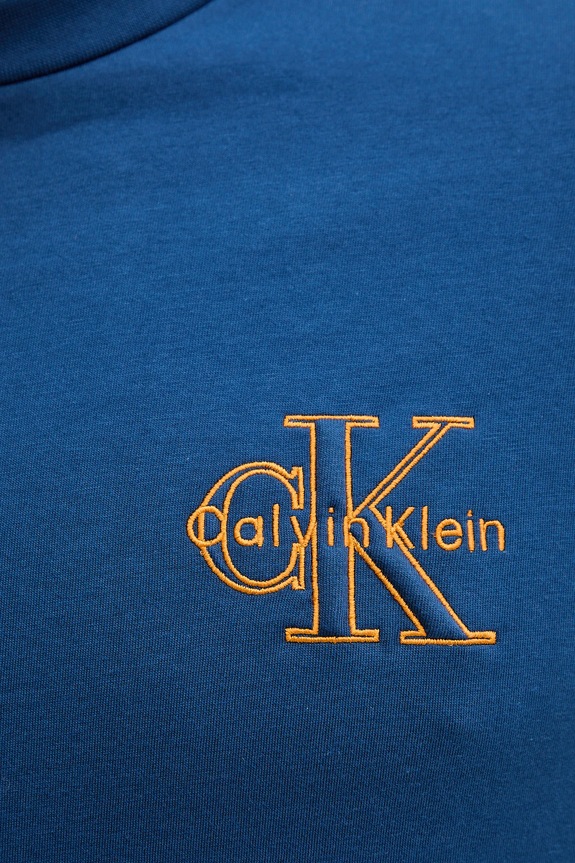 Βαμβακερό μπλουζάκι Calvin Klein Jeans μπλε LV04RC856G