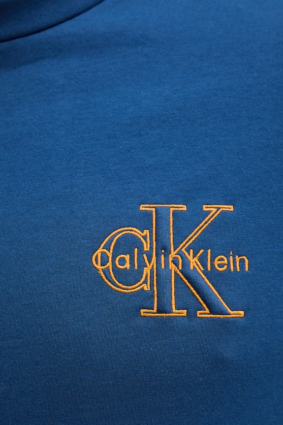 Βαμβακερό μπλουζάκι Calvin Klein Jeans μπλε LV04RC856G