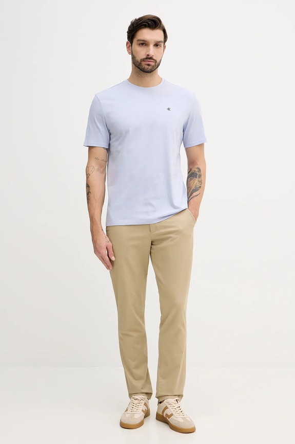 Calvin Klein Jeans t-shirt da uomo in cotone LV04RD254G blu SS26
