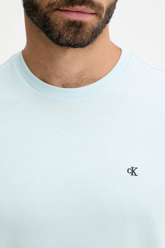 Calvin Klein Jeans t-shirt da uomo in cotone blu LV04RD254G