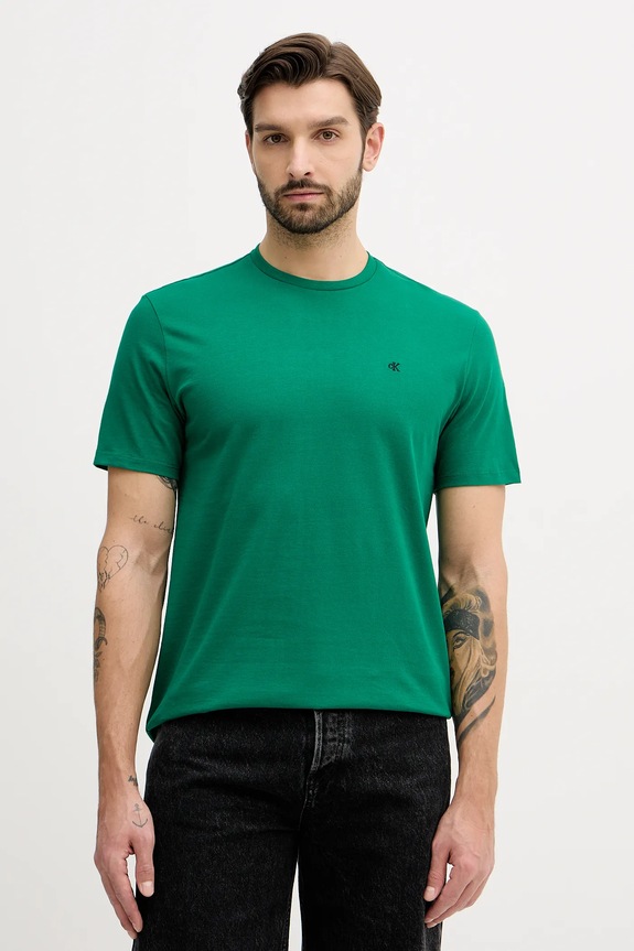 Calvin Klein Jeans t-shirt da uomo in cotone verde LV04RD254G