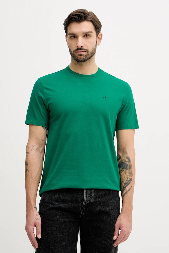 Calvin Klein Jeans t-shirt da uomo in cotone verde LV04RD254G