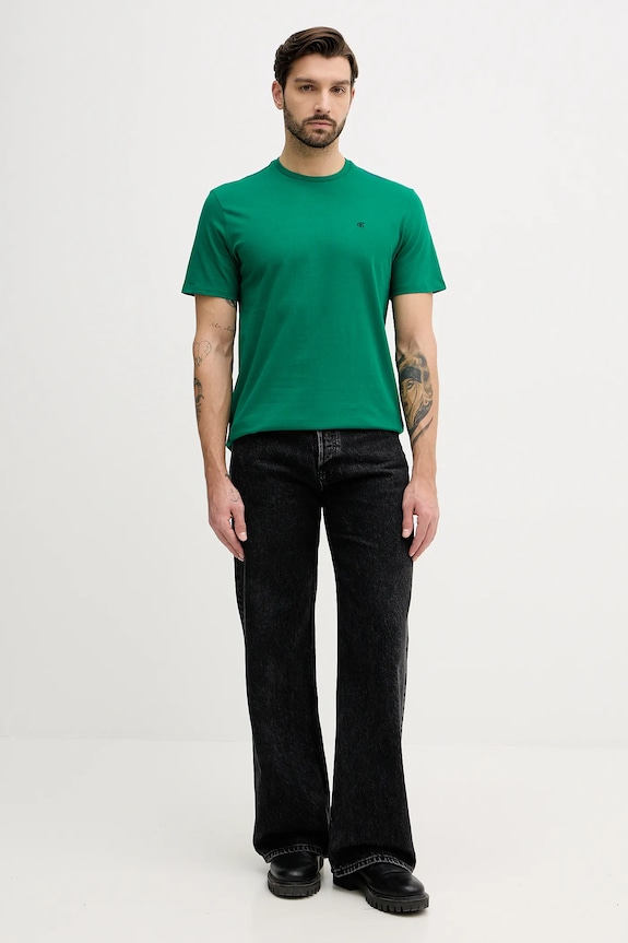 Calvin Klein Jeans t-shirt da uomo in cotone LV04RD254G verde SS26