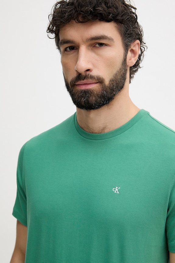 Calvin Klein Jeans tričko pánske bavlnené zelená LV04RD254G