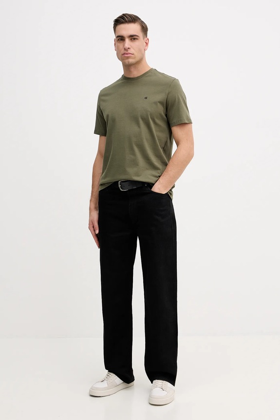 Calvin Klein Jeans t-shirt Ανδρικό βαμβακερό LV04RD254G πράσινο SS26