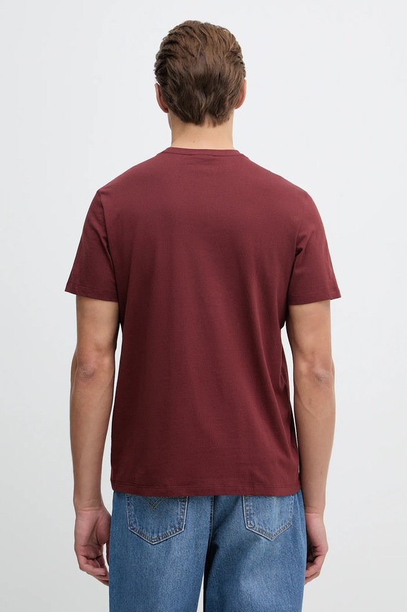 Îmbrăcăminte Calvin Klein Jeans tricou bărbătesc din bumbac LV04RD254G burgundia