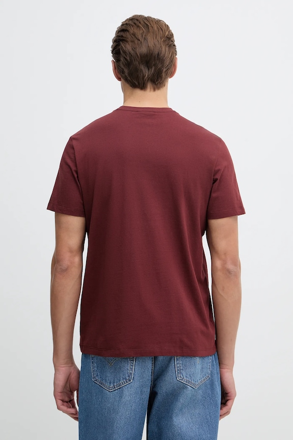 Îmbrăcăminte Calvin Klein Jeans tricou bărbătesc din bumbac LV04RD254G burgundia