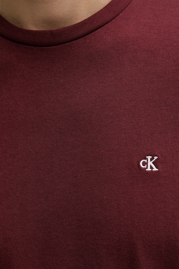 Calvin Klein Jeans tricou bărbătesc din bumbac LV04RD254G burgundia
