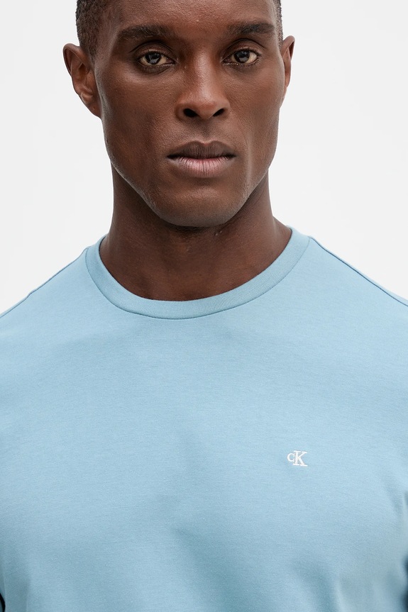 Calvin Klein Jeans t-shirt da uomo in cotone blu LV04RD254G