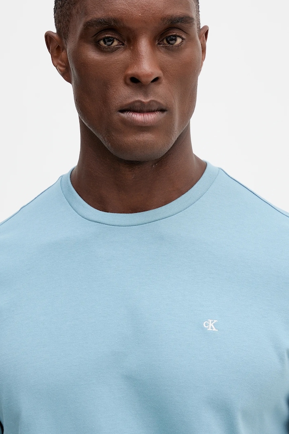 Calvin Klein Jeans t-shirt da uomo in cotone blu LV04RD254G