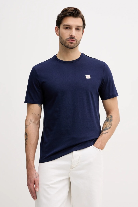 Calvin Klein Jeans tricou bărbătesc din bumbac pachet de 2 imprimeu bleumarin LV04RD248G